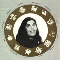 Vintage circular zodiac portrait