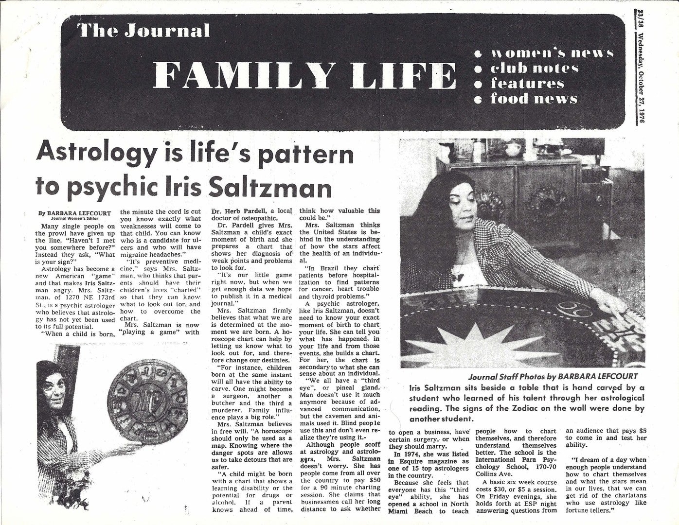 Astrology is life’s pattern to psychic Iris Saltzman