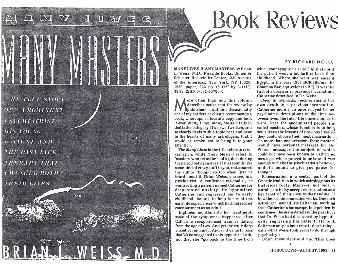 Many Lives, Many Masters: Book Review