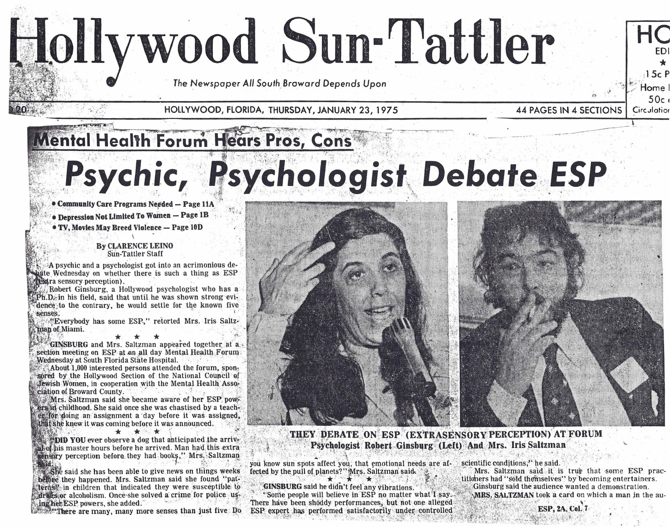 Psychic, Psychologist Debate ESP